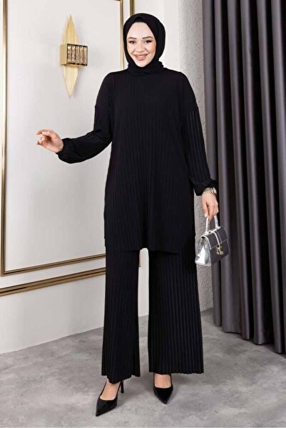 Kalemen Moda Piliseli Sandy Takım 1001 Siyah