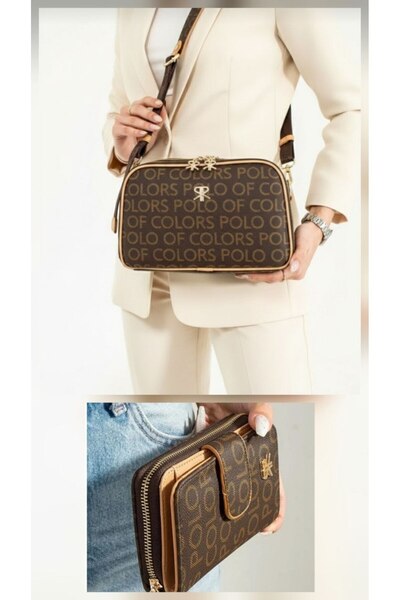 ÇANTAM GELSİN Original Polo of Colors Women's Bag Wallet Set