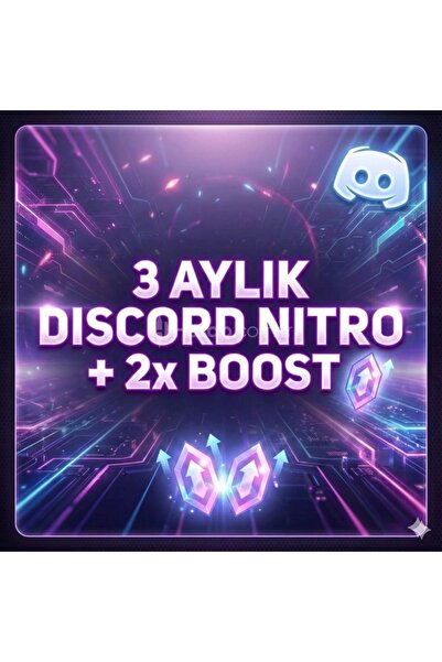 Discord Nitro 3 Aylık +2 Boostlu Trial Kodu