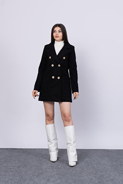 Marjinal Kadın Kaşe Trend Kaban