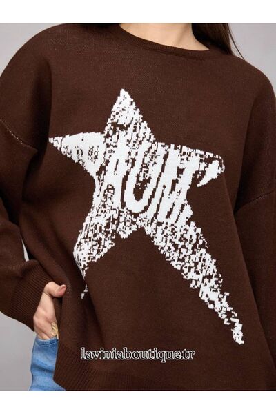 LAVİNİA Yıldız Salaş Triko Kazak