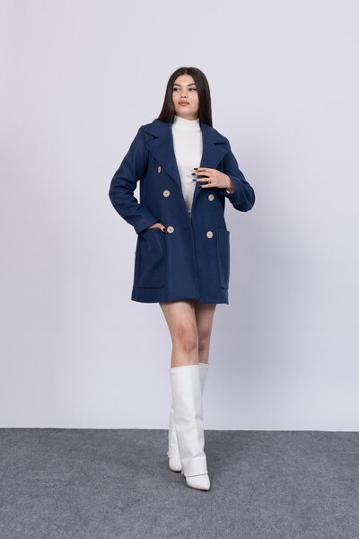 Marjinal Kadın Kaşe Trend Kaban