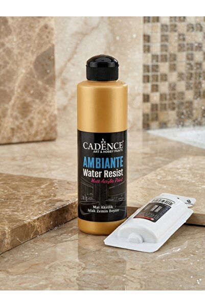 Cadence Ambiante Metalik Fayans ve Tezgah Boyası AWM-04 Antik Altın 250 ml Is...