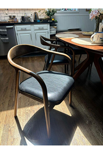 Zen Yılan Ahşap Deri Sandalye/cafe/ofis/restaurant 1 ADET