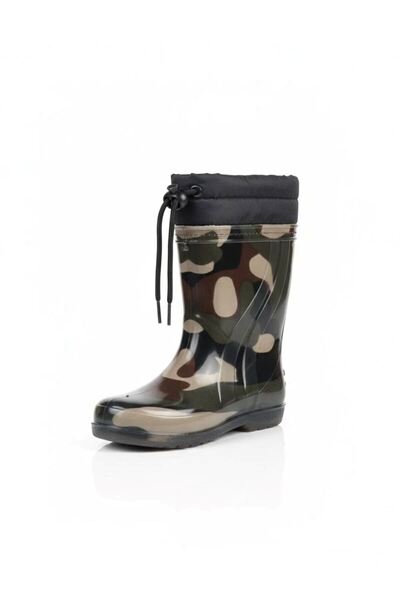 KRAL PLASTİK Premium Su Geçirmez Yün Astarlı Yağmur ve Kar Çizmesi Kaymaz Taban