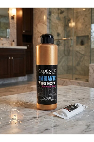 Cadence Ambiante Metalik Fayans ve Tezgah Boyası AWM-05 Bronz 250 ml Islak Ze...