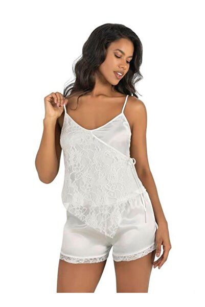 byasafkids Ecru Satin Shorts Set 9204