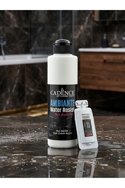 Cadence Ambiante Fayans Tezgah Boyası AW-01 Beyaz 250 ml Islak Zemin Suya Day...