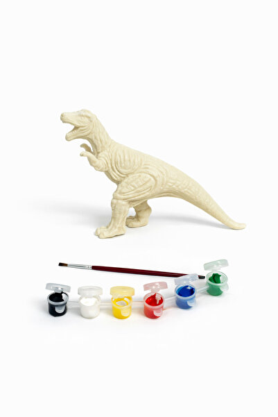 Uniqlion Dinozor Boyama (Eğitici Oyuncak Dinozor + Boya + Fırça içerir.)