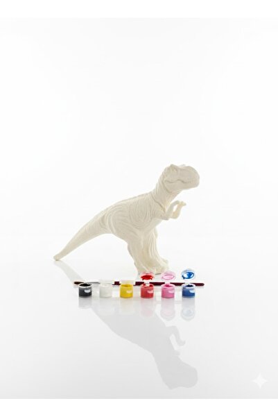 Uniqlion Dinozor Boyama (Eğitici Oyuncak Dinozor + Boya + Fırça içerir.)