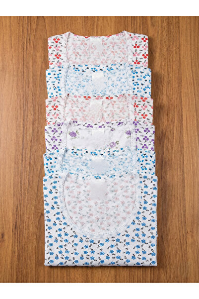 Pi Giyim طقم ملابس داخلية نسائية مكون من 6 قطع بياقة واسعة ونقشة زهور ملونة، ...