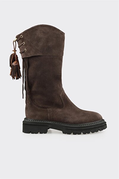 Elle Shoes Kahve Deri Kadın Günlük Bot