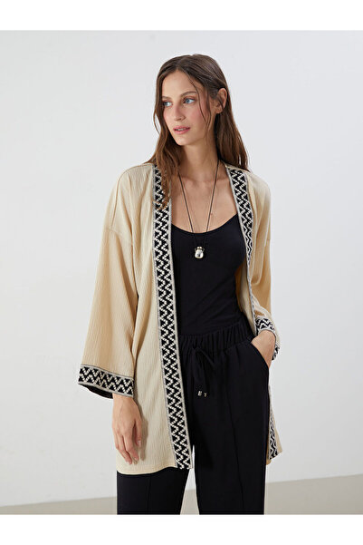 LC Waikiki Özmarka Cardigan de damă supradimensionat cu model, cu guler șal, ...