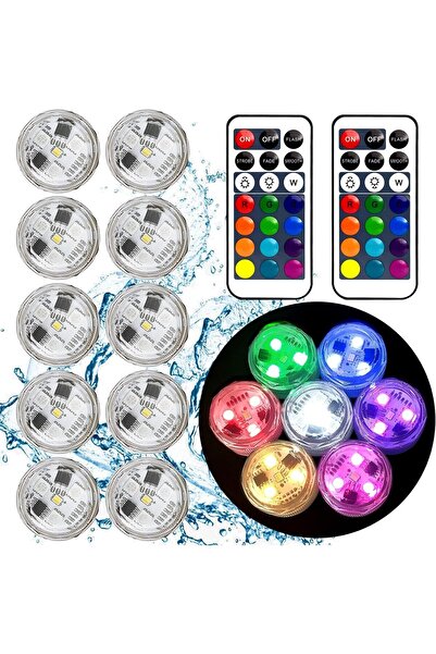 Arabest مصابيح LED صغيرة غاطسة مع جهاز تحكم عن بعد، مصباح LED صغير، مصباح شاي...