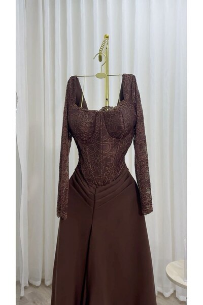 Special-DIARA Chocolate evening dress