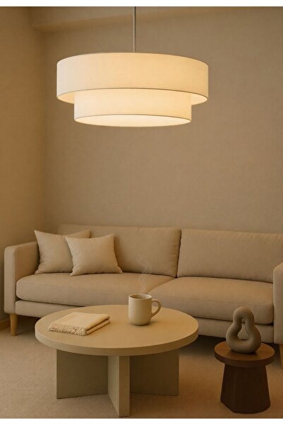 Emg DesiGn Kumaş Başlık 2 Katlı Pasta Avize Yatak Odası Çocuk Odası