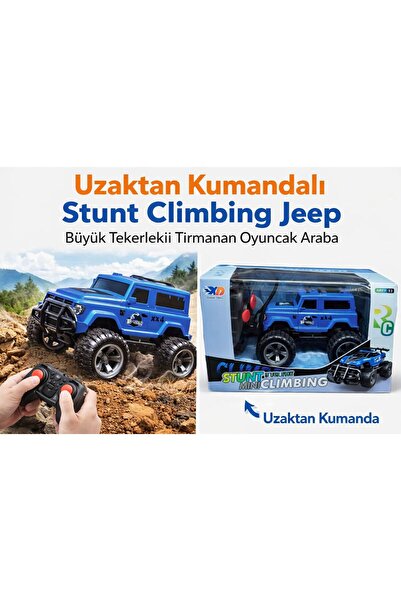 NASYONEL TOYS Uzaktan Kumandalı Stunt Climbing Jeep | Büyük Tekerlekli Tırman...