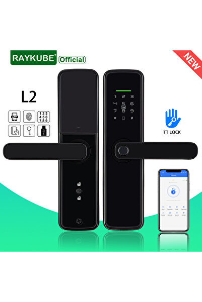 RAYKUBE TTlock L2 smart lock (Bluetooth version), door lock, fingerprint lock...