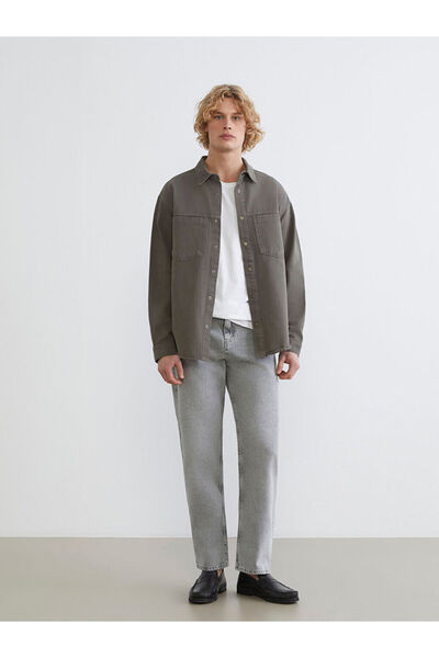 LC Waikiki Ανδρικό τζιν πουκάμισο με χαλαρή εφαρμογή