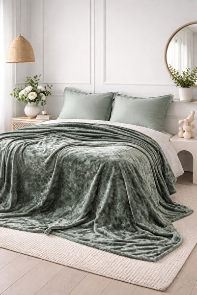 BED LİNE Moon Wellsoft Battaniye 200x220 Yeşil