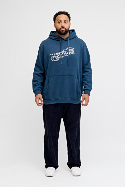 Jack & Jones Оверсайз суитшърт с качулка и принт - Fusion