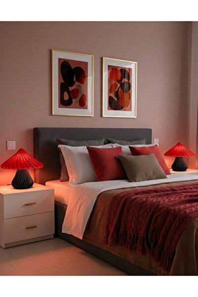 Sincara Home Mantar Abajur / Siyah Gövde🍄9 RENK