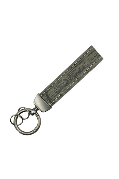 Ford Carbon Fiber Leather Keychain with Metal Ring 360° Rotation Durable Car ...