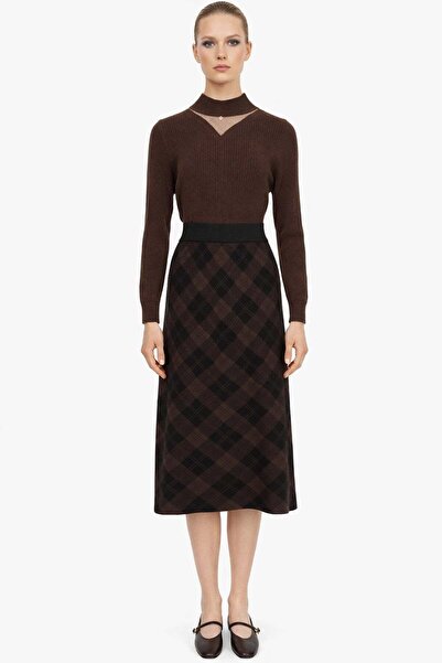 ON Patterned Midi Length Knitwear Skirt