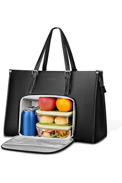 MATEIN Laptop Tote Bag with Insulated Lunch Compartment