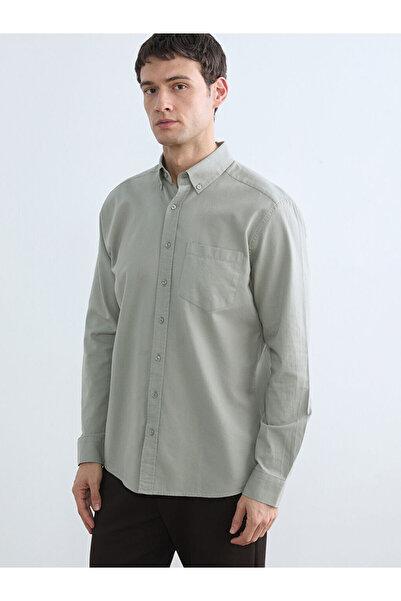 LC Waikiki Rmz Gi̇yi̇m Farkiyla Standard Fit Oxford Men's Shirt