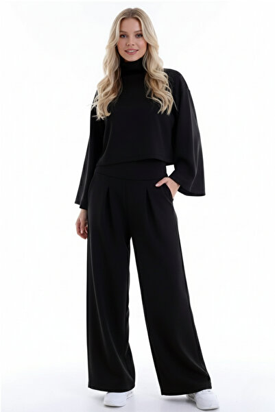 İntive Lingerie Wide Leg High Waist Pocket Palazzo Stylish Trousers