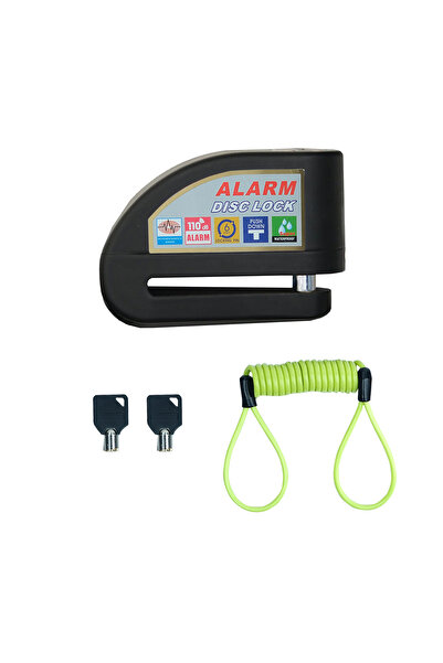 GP KOMPOZİT DSK004 Universal Alarmlı Motosiklet Disk Kilidi Siyah