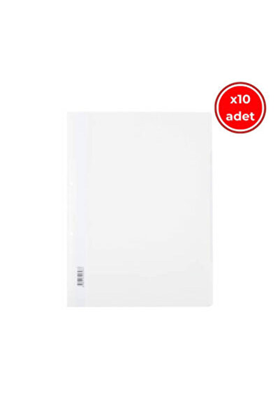 KRAF Скрепки, 10 штук, упаковка по 50 штук, A4, 2 отверстия, белые