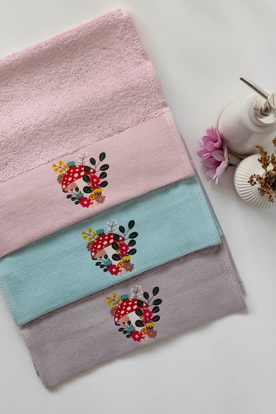 Sevim Σετ με τύπωμα Πετσέτες Μπαμπού με Ψηφιακό Σχέδιο Μανιταριού - Πετσέτες ...