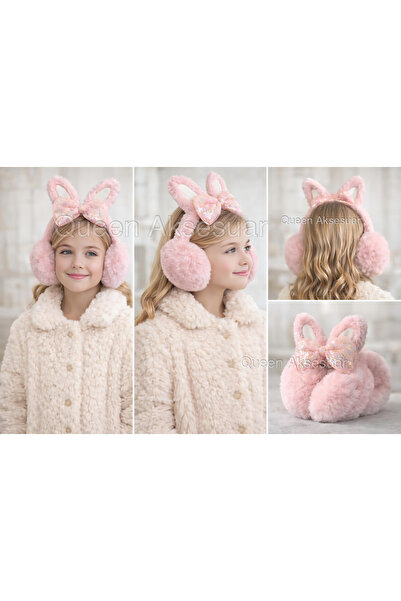 QUEEN AKSESUAR Χαριτωμένα πτυσσόμενα ακουστικά με κινητά αυτιά, πούλιες, λαμπ...