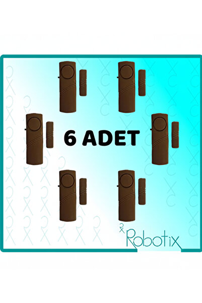 Robotix RB-4444K-6 Kahverengi Kapı Pencere Alarmı 6 adet