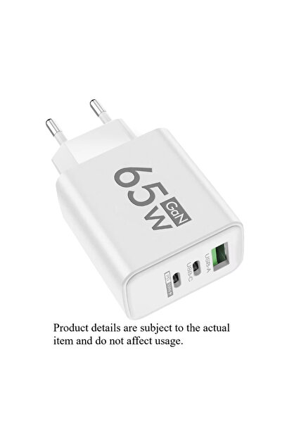 Choice White Fast Charging 65W USB-C Charger Charger PD Quick Charge 3.0 Wall...