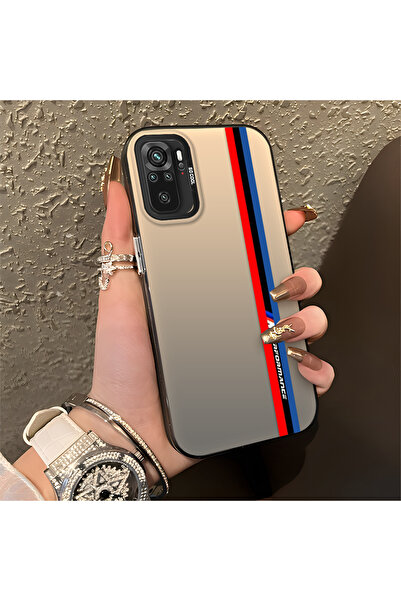 Hontinga Xiaomi Redmi Note 10 Compatible Car Patterned Silicone Edge Hard Bac...