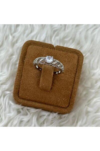 Store خاتم نسائي فاخر مقاس 17 من الفولاذ المقاوم للصدأ بنمط سلة محبوكة مرصع ب...