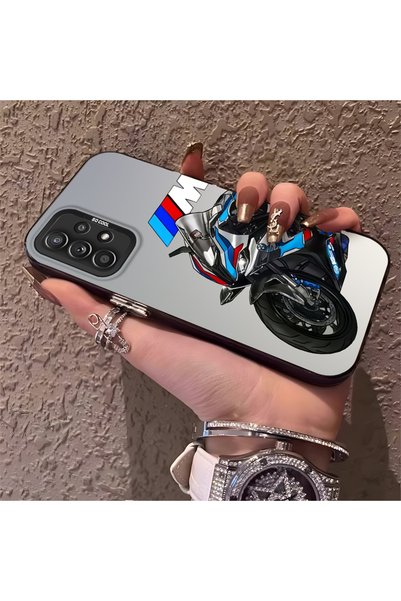 حافظة هاتف متوافقة مع هاتف Samsung Galaxy A52 5G، نمط BMW، حافة من السيليكون، ظهر صلب، رفيع