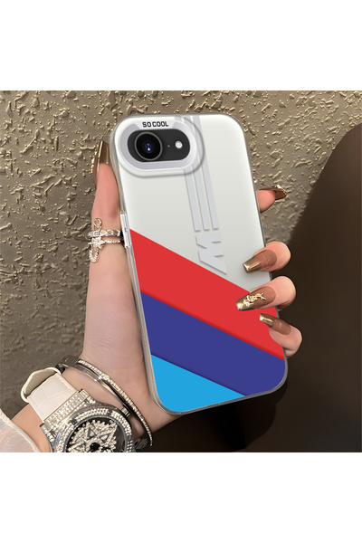 Hontinga iPhone 16E Compatible Bmw Patterned Silicone Edge Hard Back Anti-Fal...