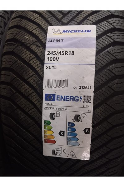 Michelin 245/45R18 100V XL TL ALPİN 7 KIŞ LASTİĞİ 2025 ÜRETİM
