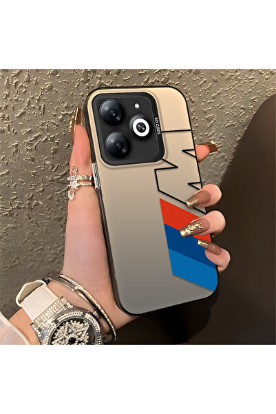 Hontinga حافظة Infinix Hot 40i متوافقة مع BMW ذات حافة من السيليكون الصلب ومض...