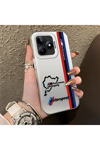 Hontinga جراب هاتف Realme Note 50 متوافق مع BMW ذو حافة سيليكون وظهر صلب مضاد...