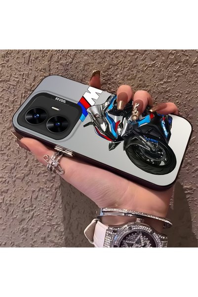 CHICASELUX Phone Case Compatible with Realme C55 Bmw Pattern Silicone Edge Ha...