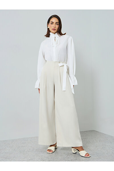 Take Two By Styli Women Beige Wide Leg Pants