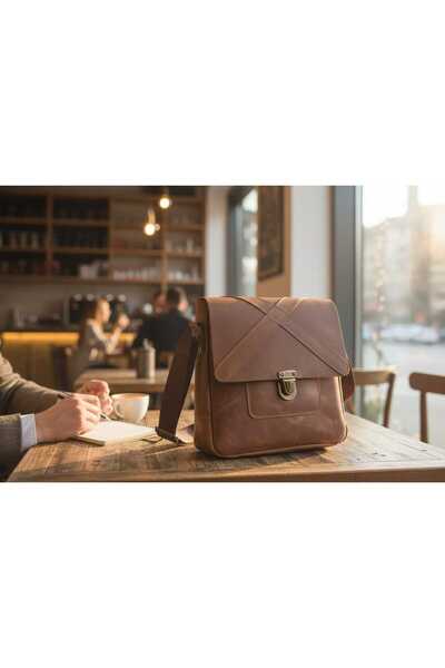 DEDE %100 Hakiki Deri Unisex Omuz ve Postacı Çantası – Şık, Minimal ve Dayanı...