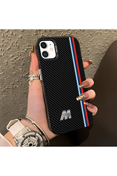 Hontinga iPhone 12 Pro Compatible Bmw Patterned Silicone Edge Hard Back Anti ...