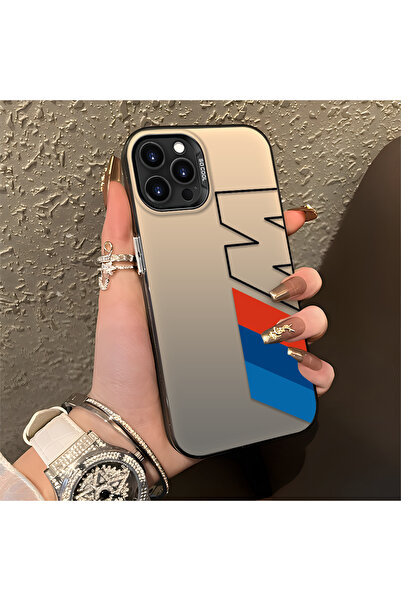 Hontinga iPhone 14 Pro Uyumlu BMW Desenli Silikon Kenar Sert Arka Anti Düşme ...