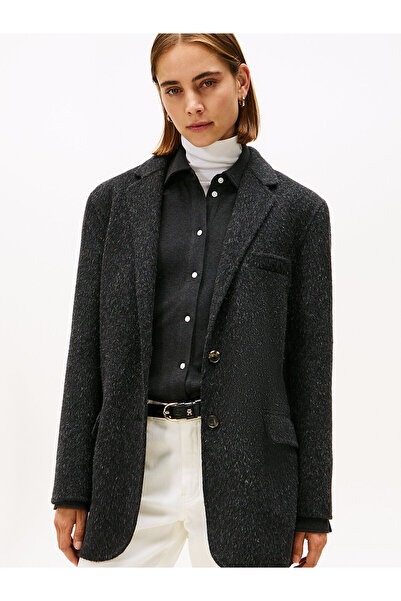 Tommy Hilfiger Wool Blend Oversized Fit Blazer